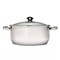 5qt Round Stainless-Steel Dutch Oven with Tempered Glass Lid and Oven Safe for All Cooktops